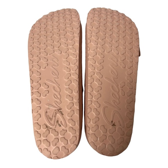 Skechers Luxe Foam Sandals Sliders Womens Size UK 8 Dusky Pink Buckle Fastening - Picture 8 of 12